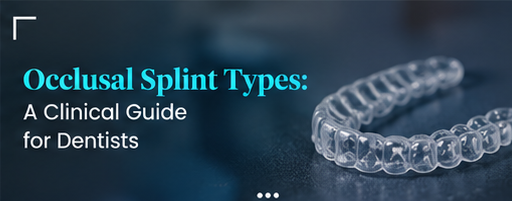 hard acrylic occlusal splint on a maxillary model