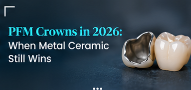 pfm crown with metal substructure and porcelain layer